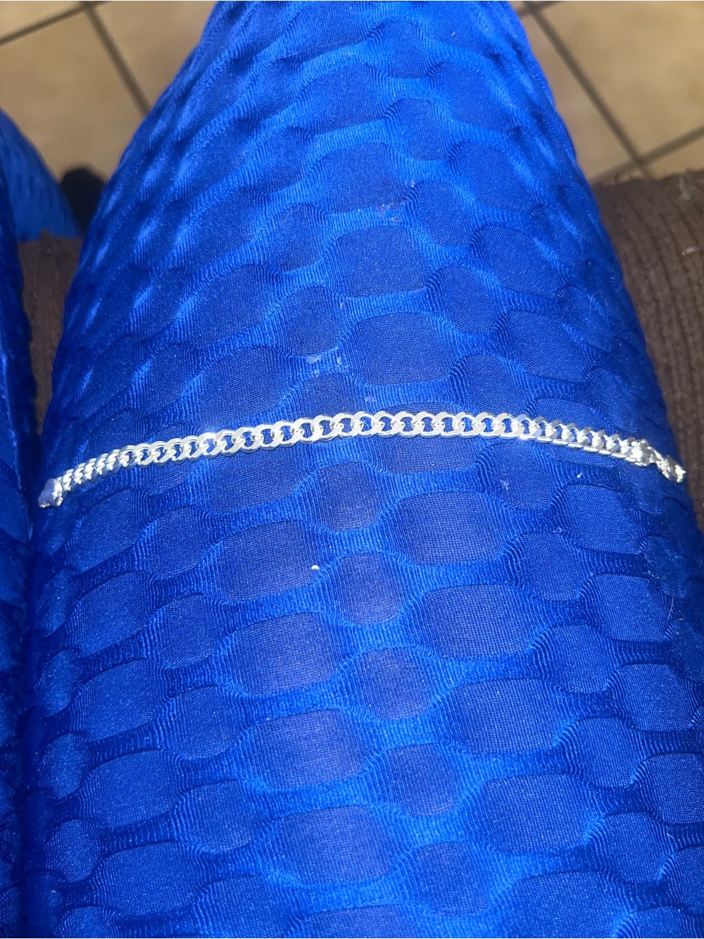 Silver Cuban Link Chain Bracelet